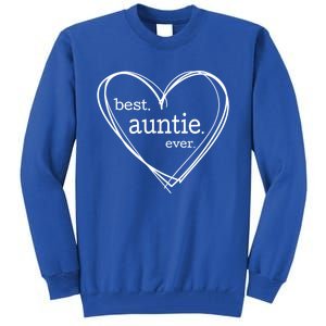 Best Auntie Ever Gift Mothers Day White Heart Tall Sweatshirt