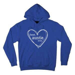 Best Auntie Ever Gift Mothers Day White Heart Tall Hoodie