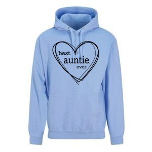 Best Auntie Ever Gift Mothers Day White Heart Unisex Surf Hoodie