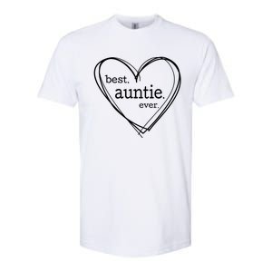 Best Auntie Ever Gift Mothers Day White Heart Softstyle CVC T-Shirt