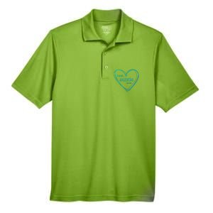 Best Auntie Ever Gift Mothers Day White Heart Men's Origin Performance Pique Polo