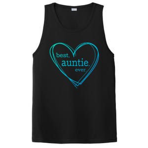 Best Auntie Ever Gift Mothers Day White Heart PosiCharge Competitor Tank