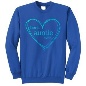 Best Auntie Ever Gift Mothers Day White Heart Sweatshirt