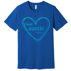 Best Auntie Ever Gift Mothers Day White Heart Premium T-Shirt