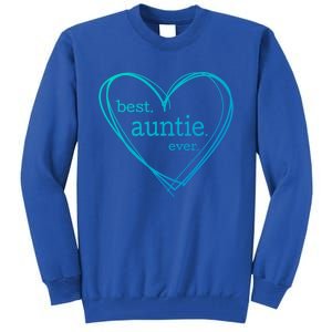 Best Auntie Ever Gift Mothers Day White Heart Tall Sweatshirt