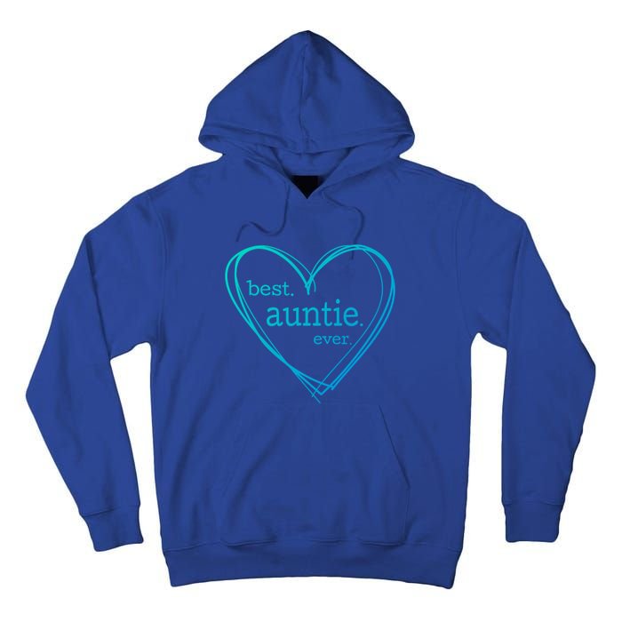 Best Auntie Ever Gift Mothers Day White Heart Tall Hoodie