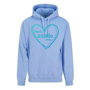 Best Auntie Ever Gift Mothers Day White Heart Unisex Surf Hoodie