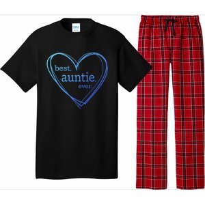 Best Auntie Ever Gift Mothers Day White Heart Pajama Set