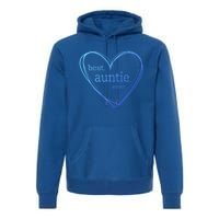 Best Auntie Ever Gift Mothers Day White Heart Premium Hoodie