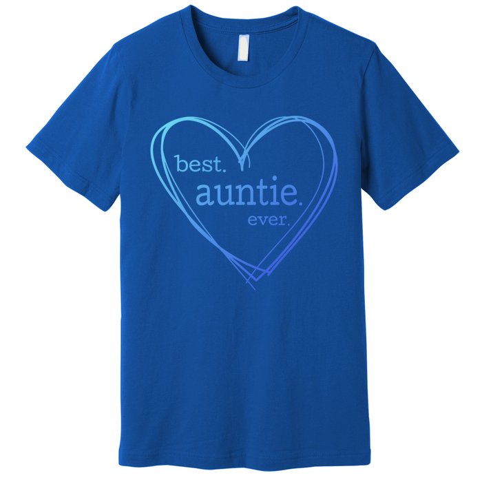 Best Auntie Ever Gift Mothers Day White Heart Premium T-Shirt