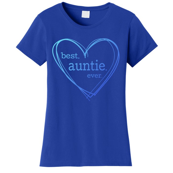 Best Auntie Ever Gift Mothers Day White Heart Women's T-Shirt