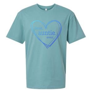 Best Auntie Ever Gift Mothers Day White Heart Sueded Cloud Jersey T-Shirt