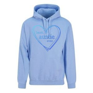 Best Auntie Ever Gift Mothers Day White Heart Unisex Surf Hoodie