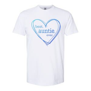 Best Auntie Ever Gift Mothers Day White Heart Softstyle CVC T-Shirt