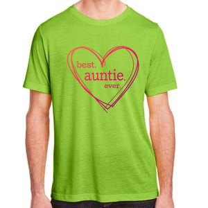 Best Auntie Ever Gift Mothers Day White Heart Adult ChromaSoft Performance T-Shirt