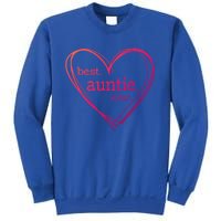 Best Auntie Ever Gift Mothers Day White Heart Sweatshirt