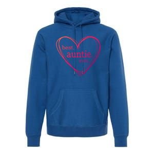 Best Auntie Ever Gift Mothers Day White Heart Premium Hoodie