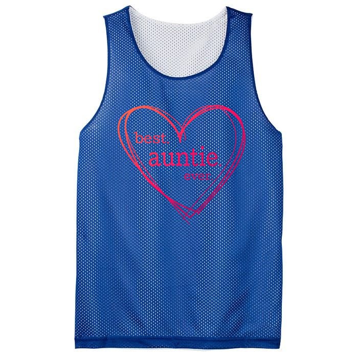 Best Auntie Ever Gift Mothers Day White Heart Mesh Reversible Basketball Jersey Tank