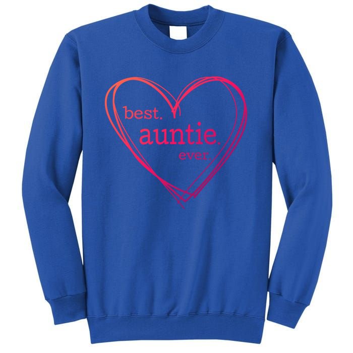 Best Auntie Ever Gift Mothers Day White Heart Tall Sweatshirt