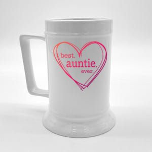 Best Auntie Ever Gift Mothers Day White Heart Beer Stein