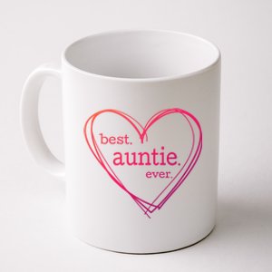 Best Auntie Ever Gift Mothers Day White Heart Coffee Mug