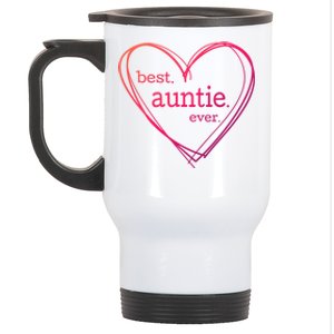 Best Auntie Ever Gift Mothers Day White Heart Stainless Steel Travel Mug