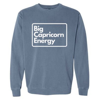 Big Aquarius Energy Groovy Zodiac Astrology Flower Funny Garment-Dyed Sweatshirt