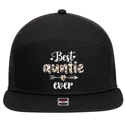 Best Auntie Ever Mother Day Grandmother Appreciation Gift 7 Panel Mesh Trucker Snapback Hat