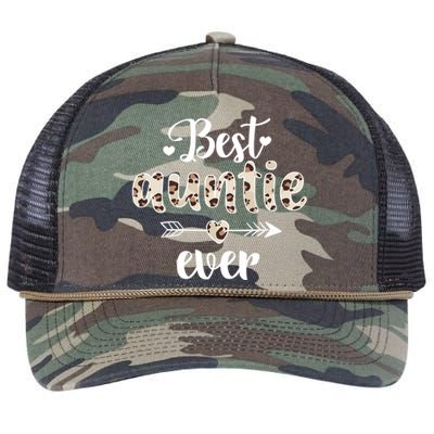 Best Auntie Ever Mother Day Grandmother Appreciation Gift Retro Rope Trucker Hat Cap