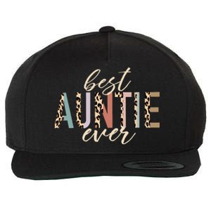 Best Auntie Ever Gifts Aunt Leopard Print Mothers Day Wool Snapback Cap