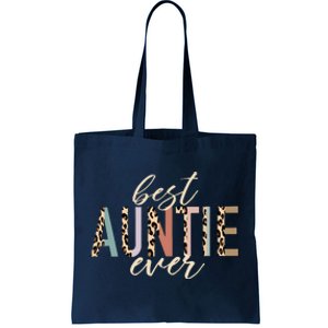 Best Auntie Ever Gifts Aunt Leopard Print Mothers Day Tote Bag