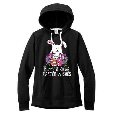 Bunny And Easter Wishes Happy Easter Rabbit Costume Funny Gift Women's Fleece Hoodie