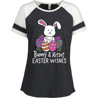 Bunny And Easter Wishes Happy Easter Rabbit Costume Funny Gift Enza Ladies Jersey Colorblock Tee