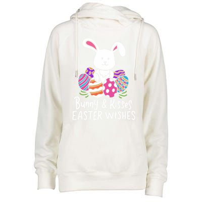 Bunny And Easter Wishes Happy Easter Rabbit Costume Funny Gift Womens Funnel Neck Pullover Hood