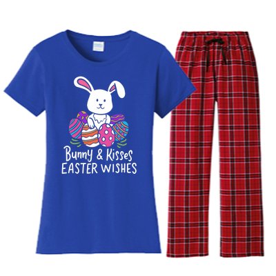 Bunny And Easter Wishes Happy Easter Rabbit Costume Funny Gift Women's Flannel Pajama Set