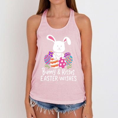 Bunny And Easter Wishes Happy Easter Rabbit Costume Funny Gift Women's Knotted Racerback Tank