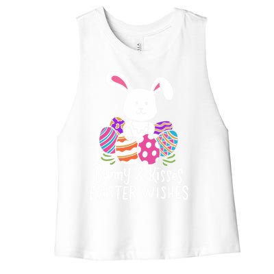 Bunny And Easter Wishes Happy Easter Rabbit Costume Funny Gift Women's Racerback Cropped Tank