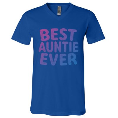 Best Auntie Ever Gift Funny Mothers Day Gift Christmas Cool Gift V-Neck T-Shirt