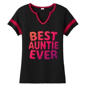 Best Auntie Ever Gift Funny Mothers Day Gift Christmas Cool Gift Ladies Halftime Notch Neck Tee