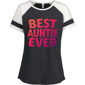 Best Auntie Ever Gift Funny Mothers Day Gift Christmas Cool Gift Enza Ladies Jersey Colorblock Tee