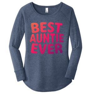 Best Auntie Ever Gift Funny Mothers Day Gift Christmas Cool Gift Women's Perfect Tri Tunic Long Sleeve Shirt