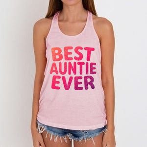 Best Auntie Ever Gift Funny Mothers Day Gift Christmas Cool Gift Women's Knotted Racerback Tank