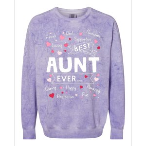 Best Aunt Ever Funny First Time Aunt Mothers Day Colorblast Crewneck Sweatshirt