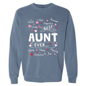 Best Aunt Ever Funny First Time Aunt Mothers Day Garment-Dyed Sweatshirt