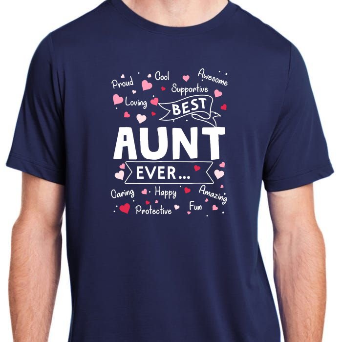 Best Aunt Ever Funny First Time Aunt Mothers Day Adult ChromaSoft Performance T-Shirt