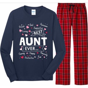 Best Aunt Ever Funny First Time Aunt Mothers Day Long Sleeve Pajama Set