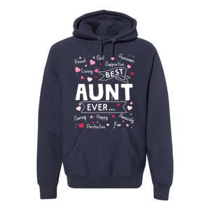 Best Aunt Ever Funny First Time Aunt Mothers Day Premium Hoodie