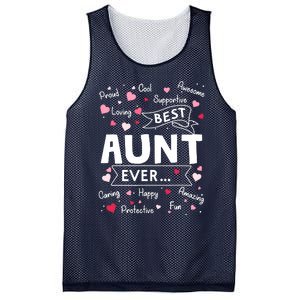 Best Aunt Ever Funny First Time Aunt Mothers Day Mesh Reversible Basketball Jersey Tank