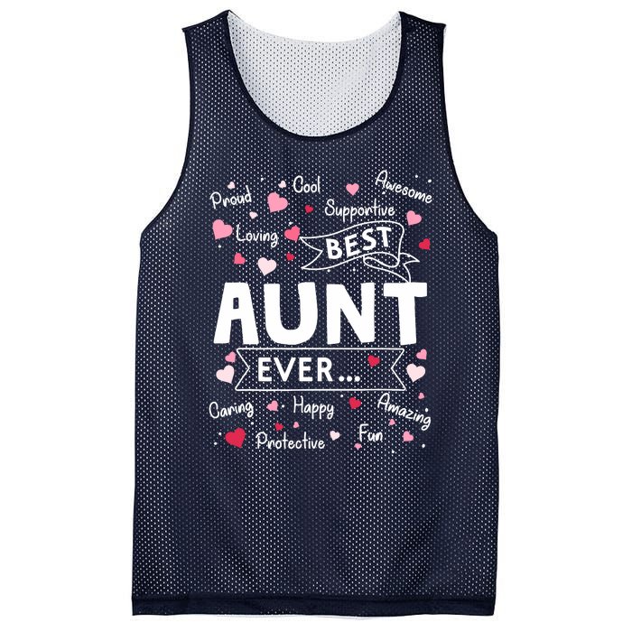 Best Aunt Ever Funny First Time Aunt Mothers Day Mesh Reversible Basketball Jersey Tank