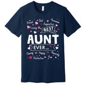 Best Aunt Ever Funny First Time Aunt Mothers Day Premium T-Shirt